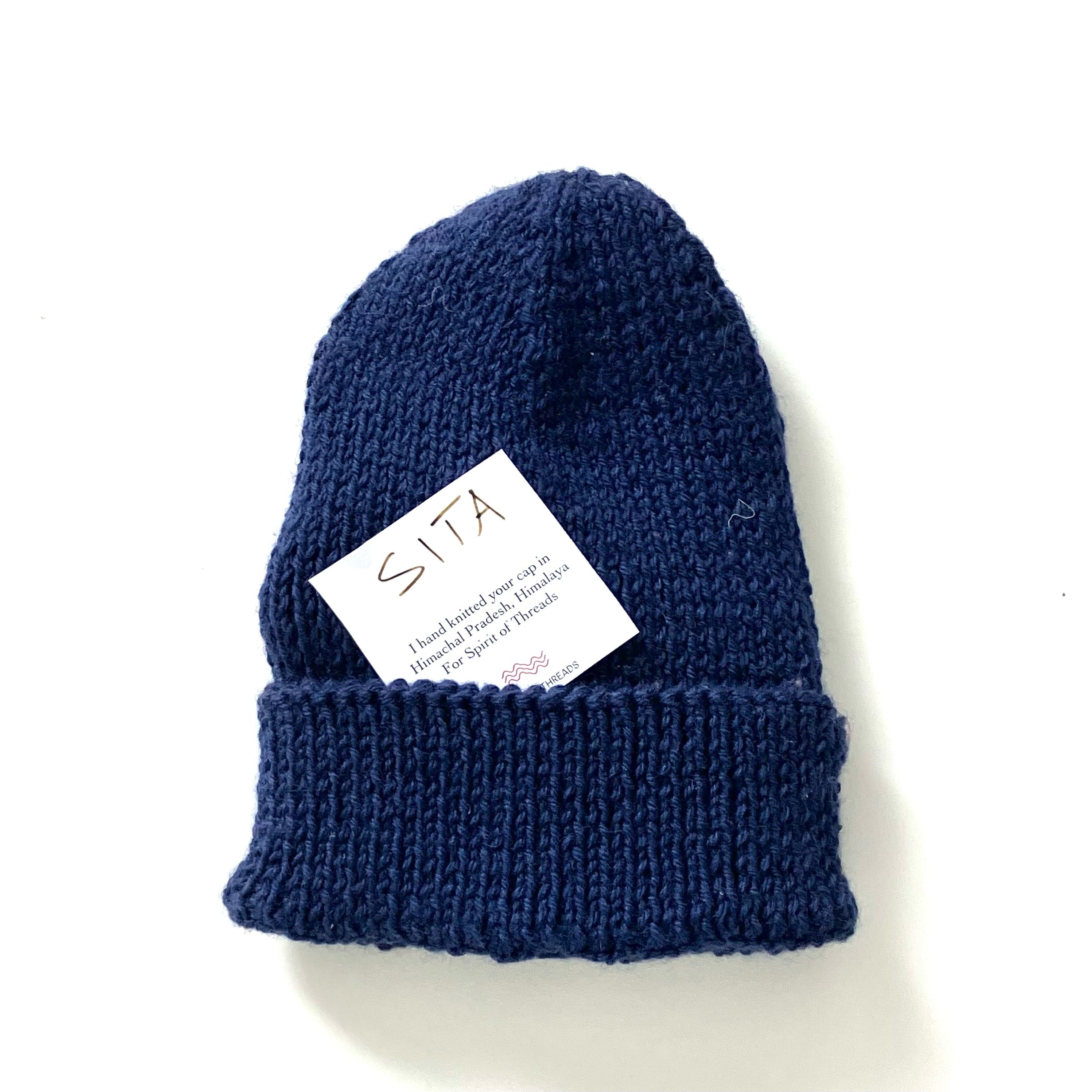 Hand-knit wool hat from Himachal Pradesh