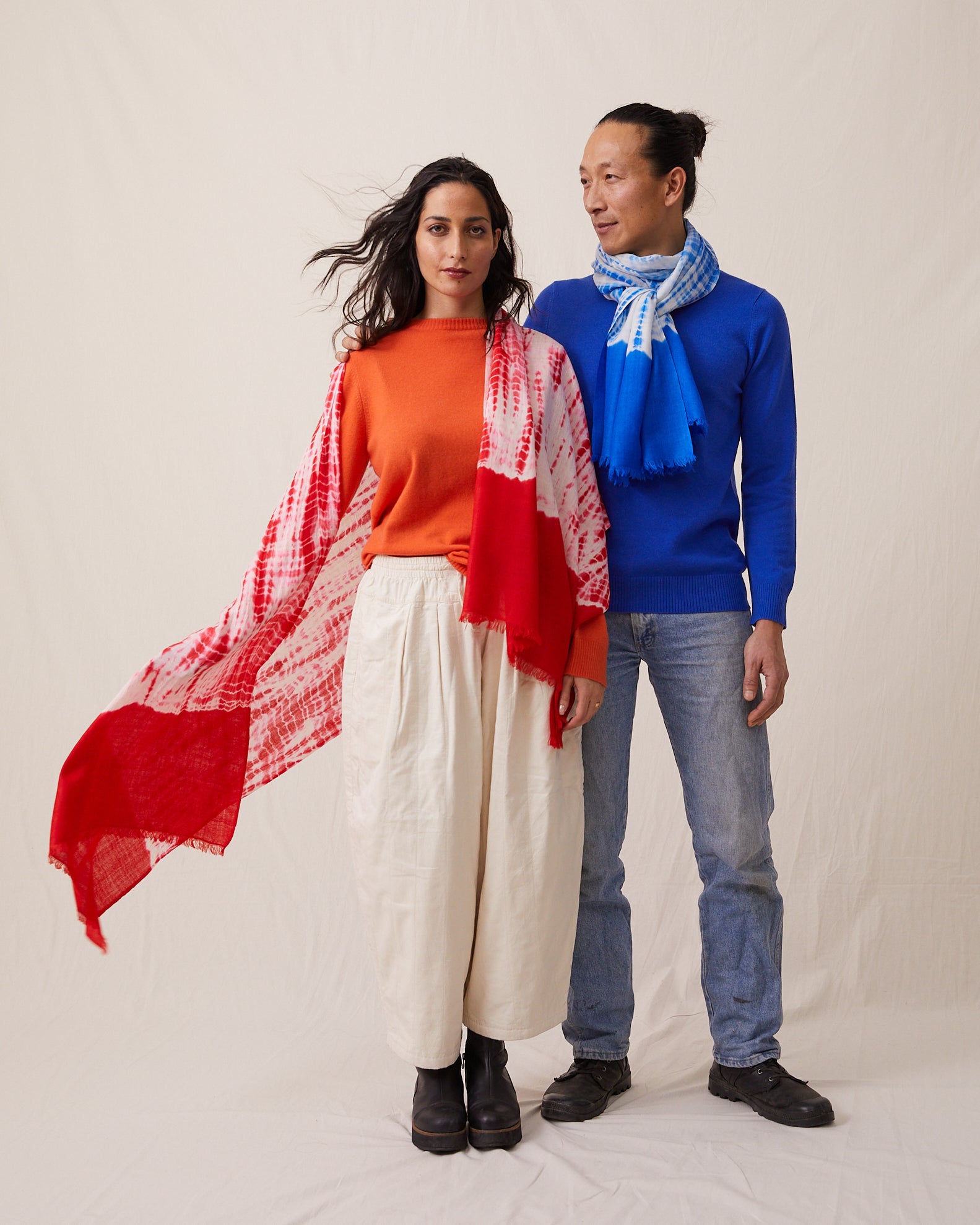 The Tie Dye shawl is beautifully tied in the Tie-Dye technique with roots in the Sui Dynasty (5th century AD) – Red and White