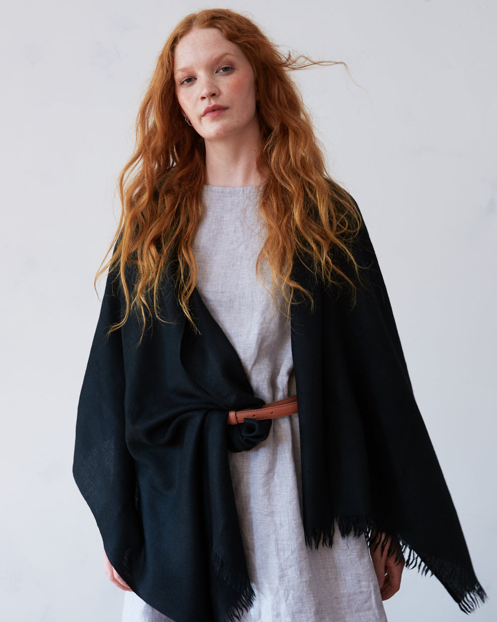 Himachali Pashmina and Merino Wool Shawl
– Black