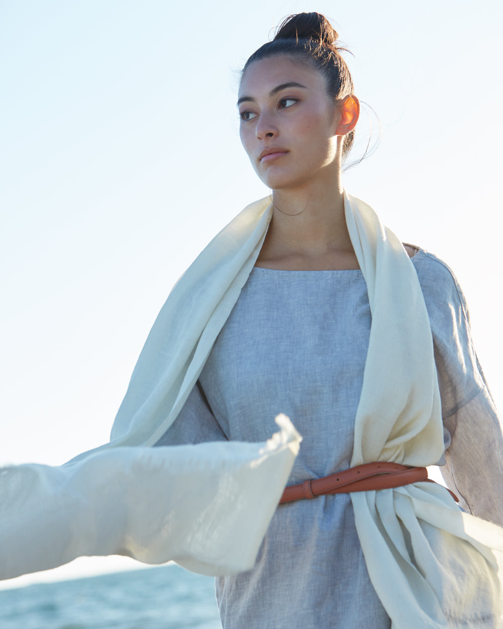 Pema West Bengali Merino Wool Shawl – Snow White