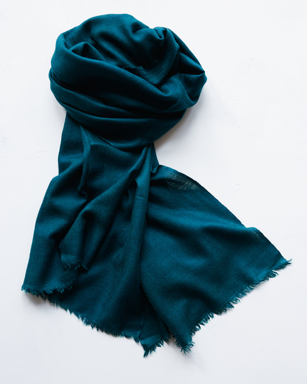 Silk and Himachali Merino Wool Shawl – Pine Green