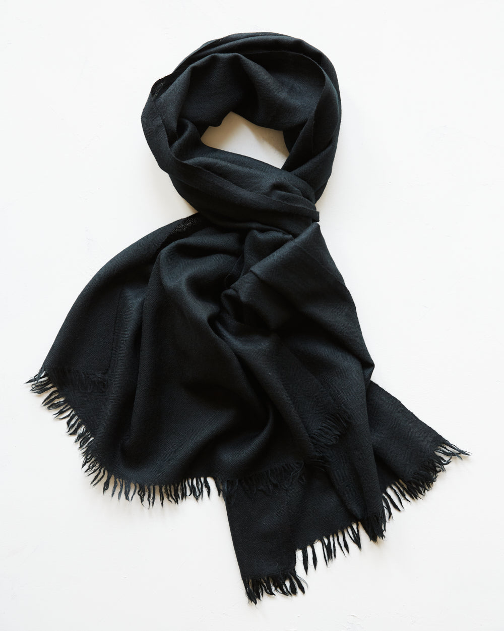 Himachali Pashmina and Merino Wool Shawl
– Black