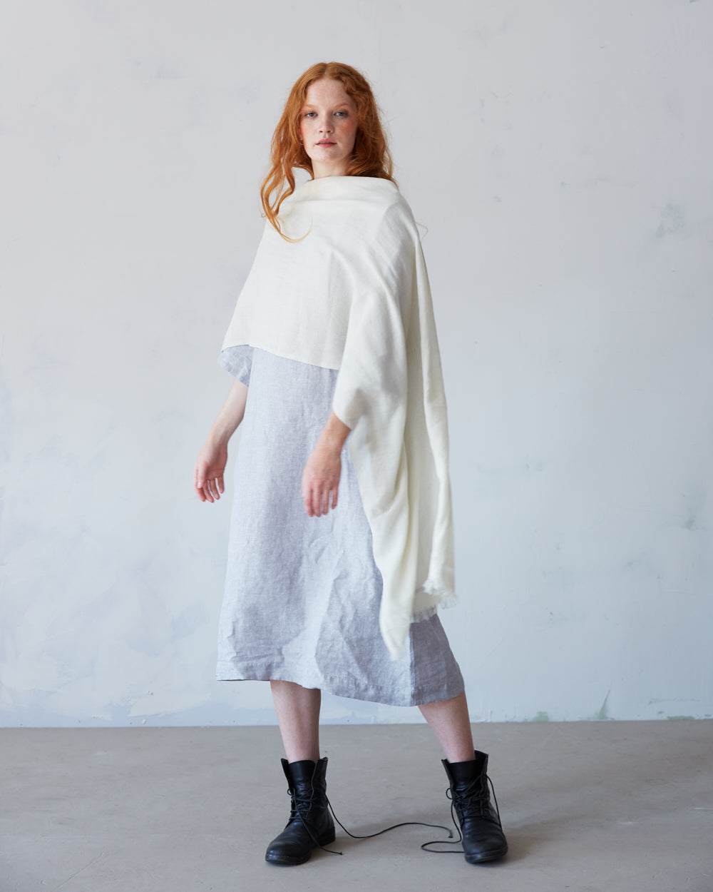 Pema West Bengali Merino Wool Shawl – Snow White