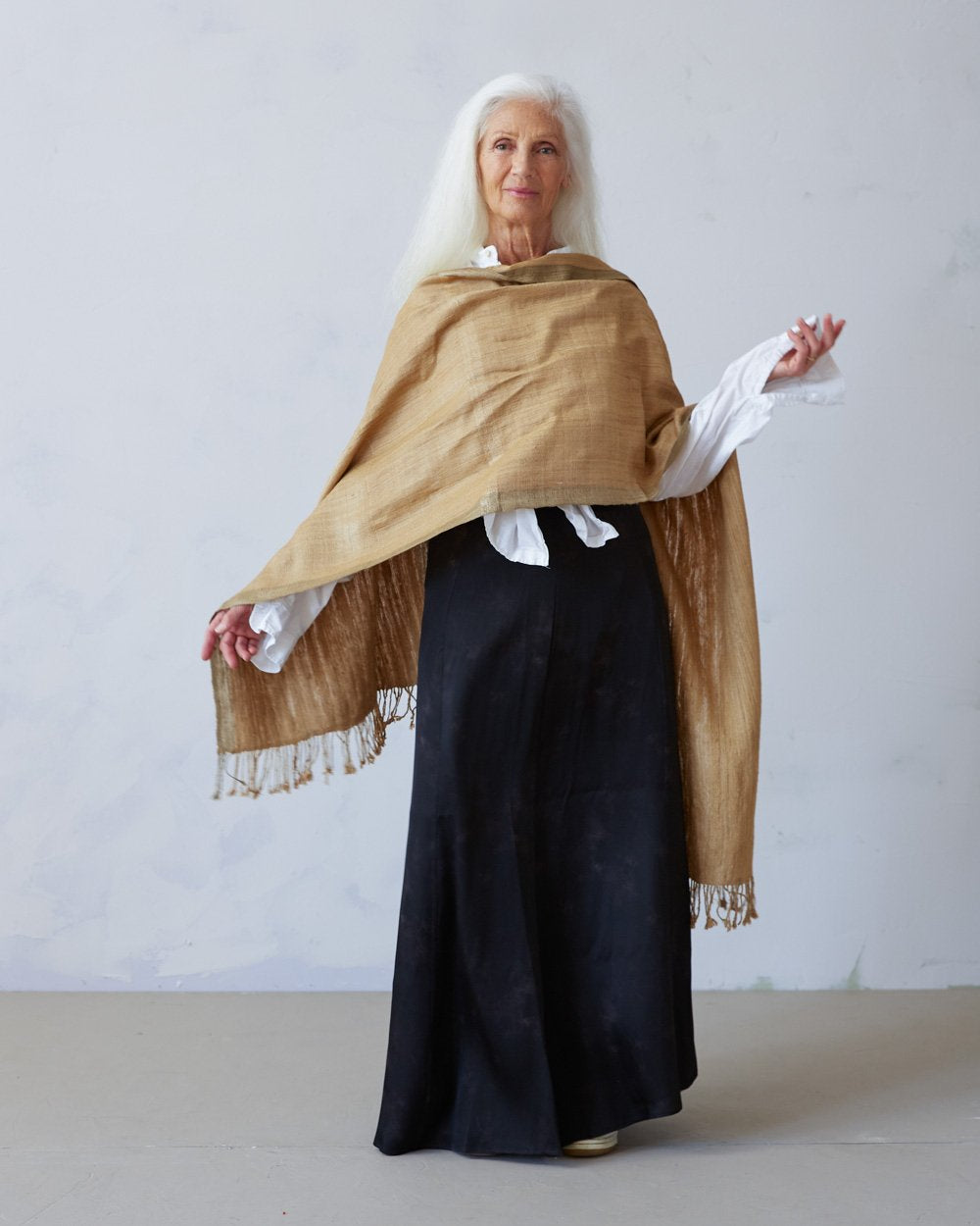 Wild Eri and Assam Muga Silk Shawl