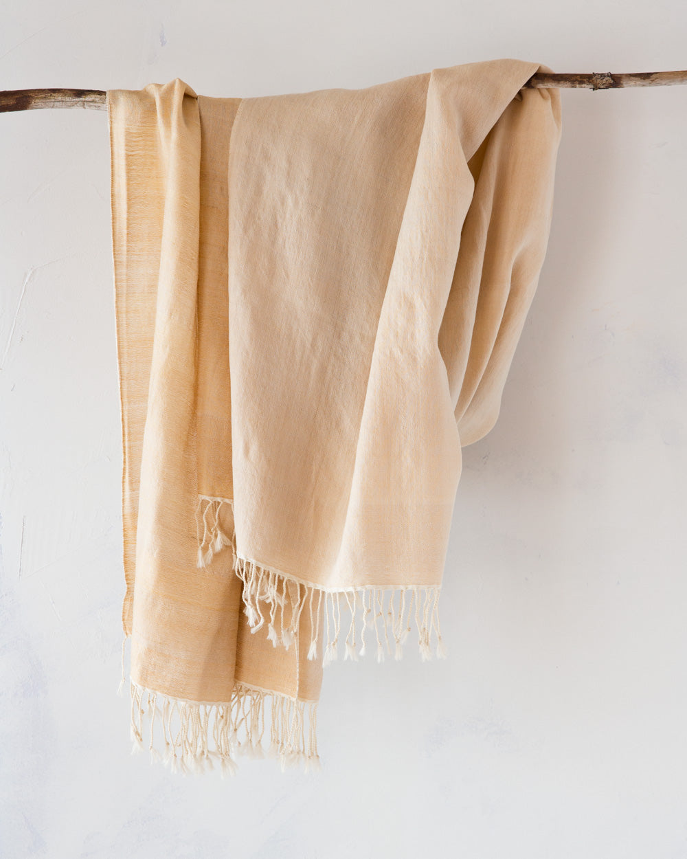 Large, Wild Muga Silk and Merino Wool Shawl