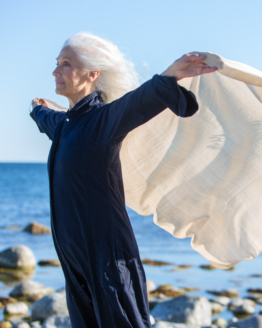Large, Wild Muga Silk and Merino Wool Shawl