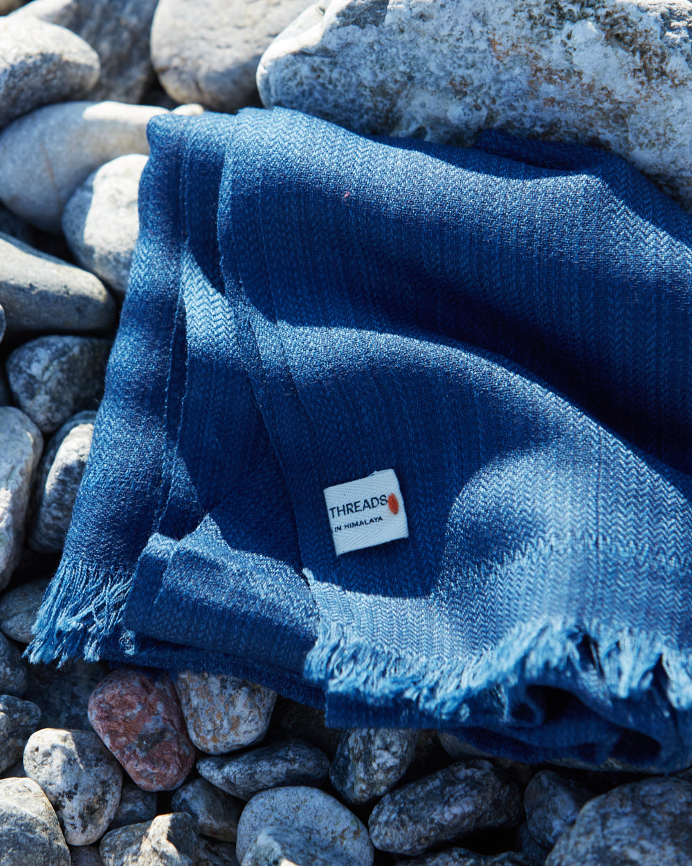 Pema West Bengali Merino Wool Shawl – Indigo