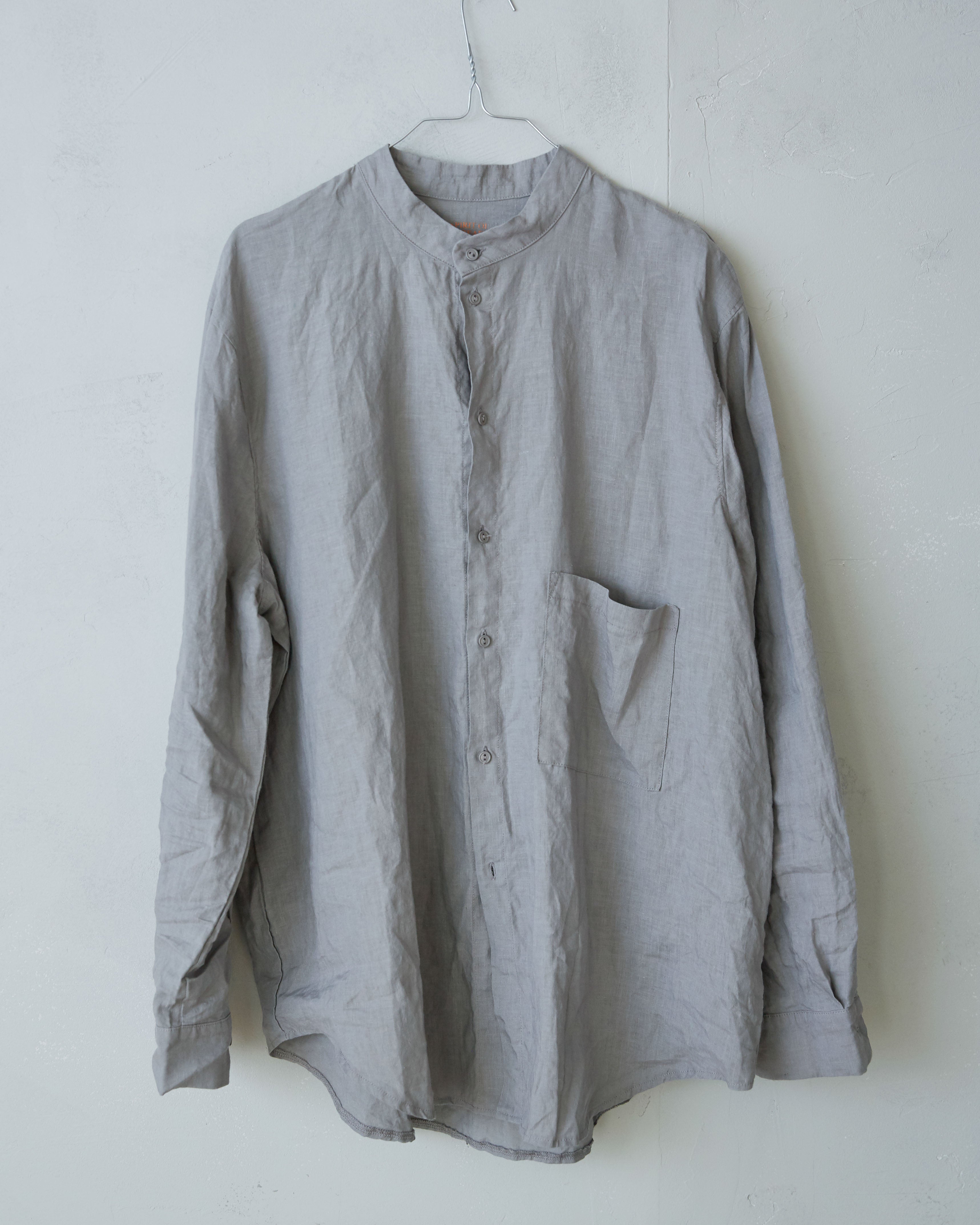 Rymlig murarskjorta i härligt linne (unisex) – grå