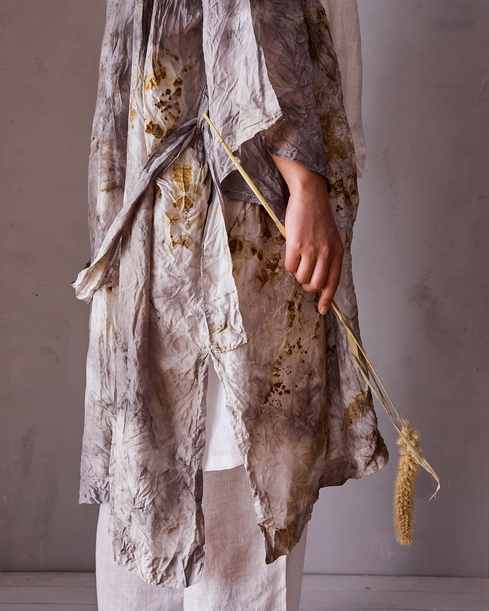 Naturally Dyed Short Kimono in Silk