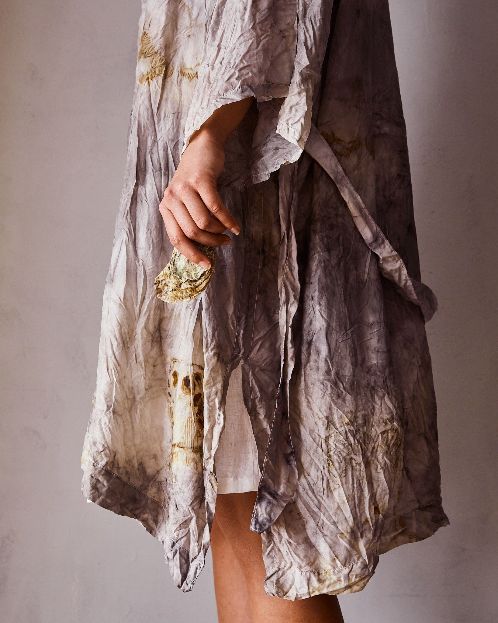 Naturally Dyed Short Kimono in Silk