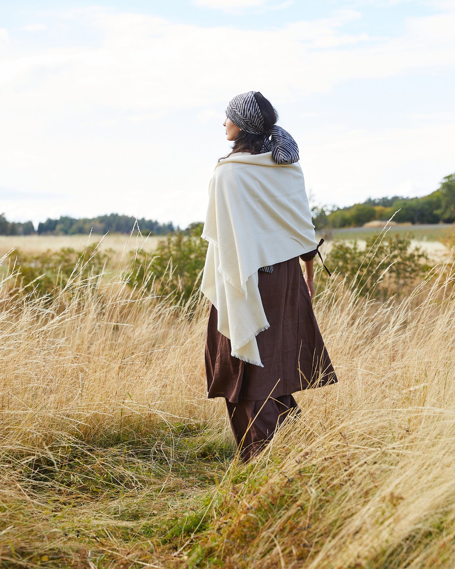 Yak and Merino Wool Shawl from Himachal Pradesh – Snow White