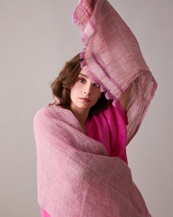 Large, Hand-woven Linen Shawl