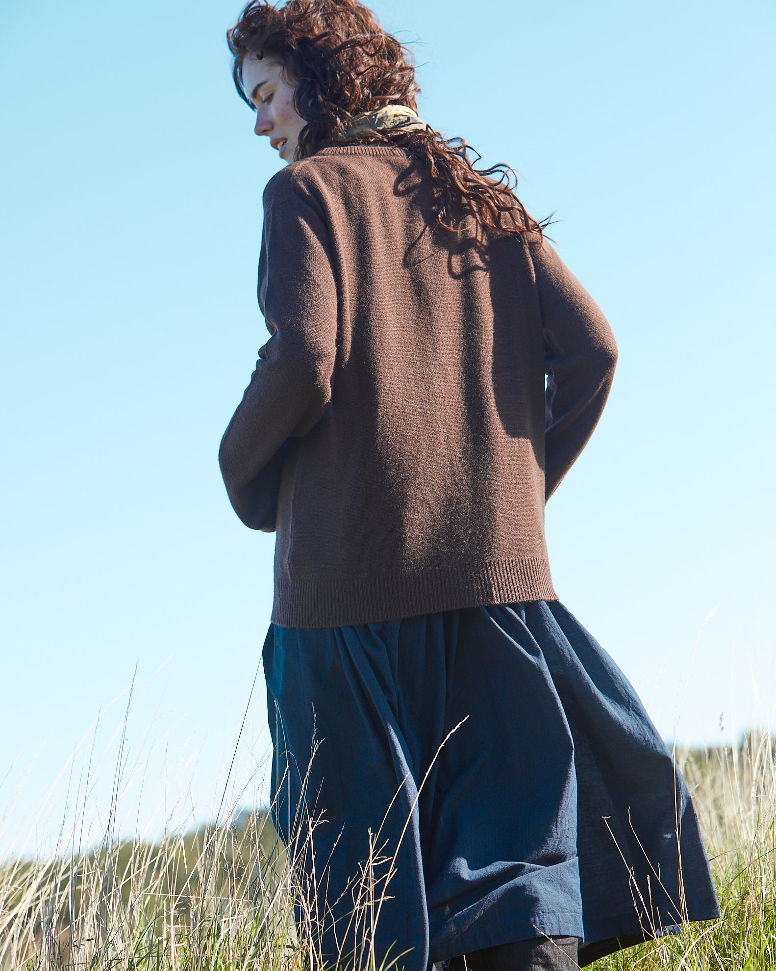 KASHMIRTRÖJA FRÅN NEPAL,  EXKLUSIV, UNISEX, Earth brown