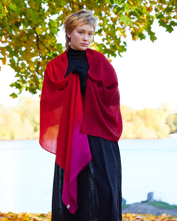 Silk and Himachali Merino Wool Shawl