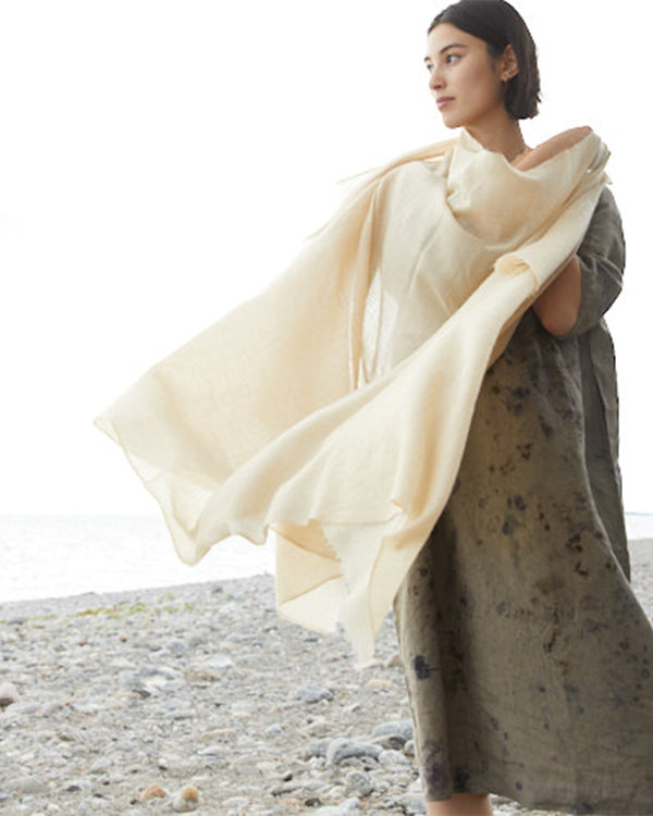 Exclusive, Large Shawl of the Softest, Naturally Dyed Pashmina Wool