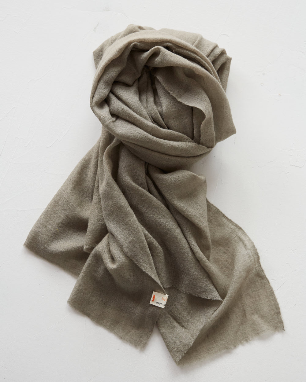 Exclusive, Large Shawl of the Softest, Naturally Dyed Pashmina Wool – Grey Fog