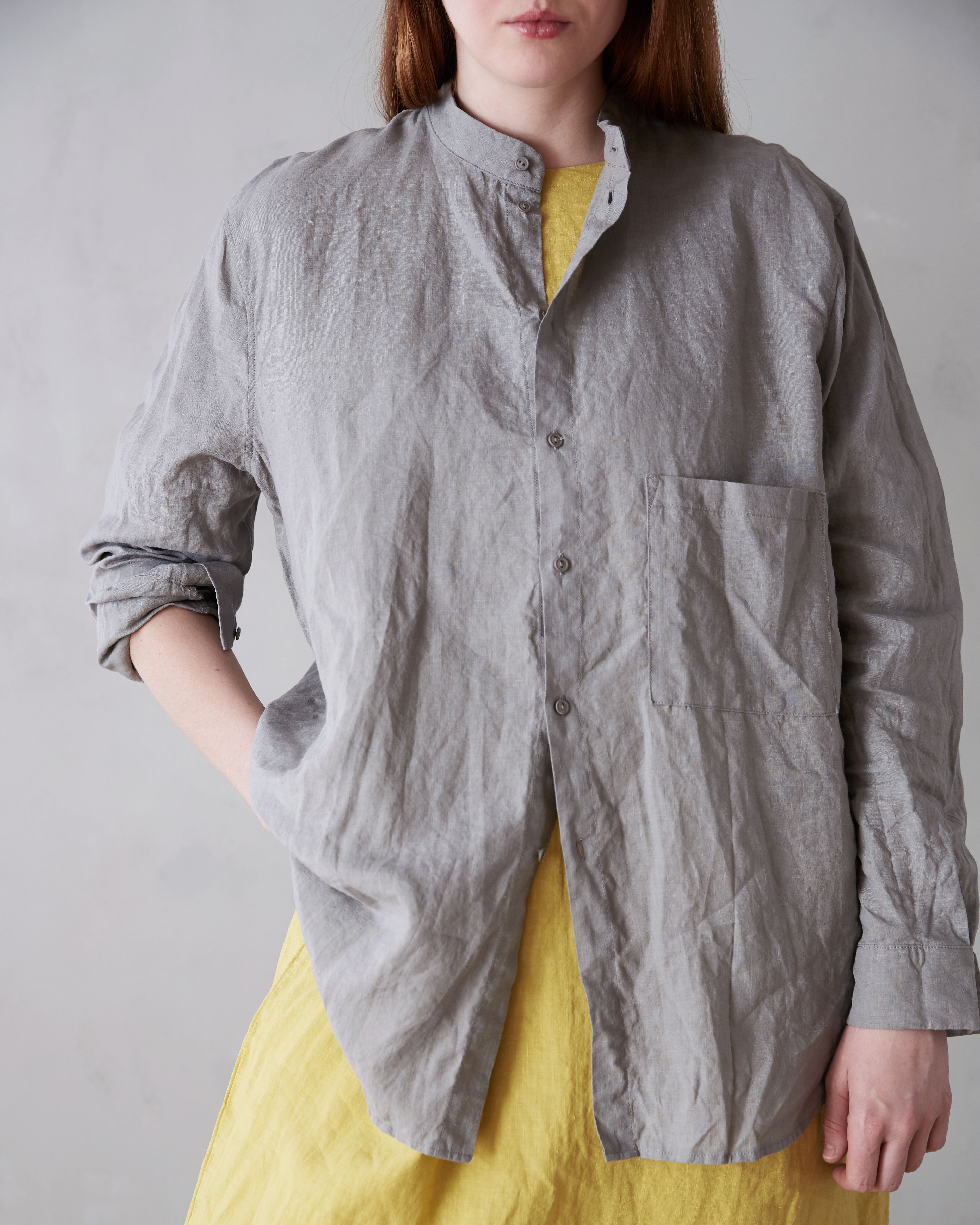 Rymlig murarskjorta i härligt linne (unisex)