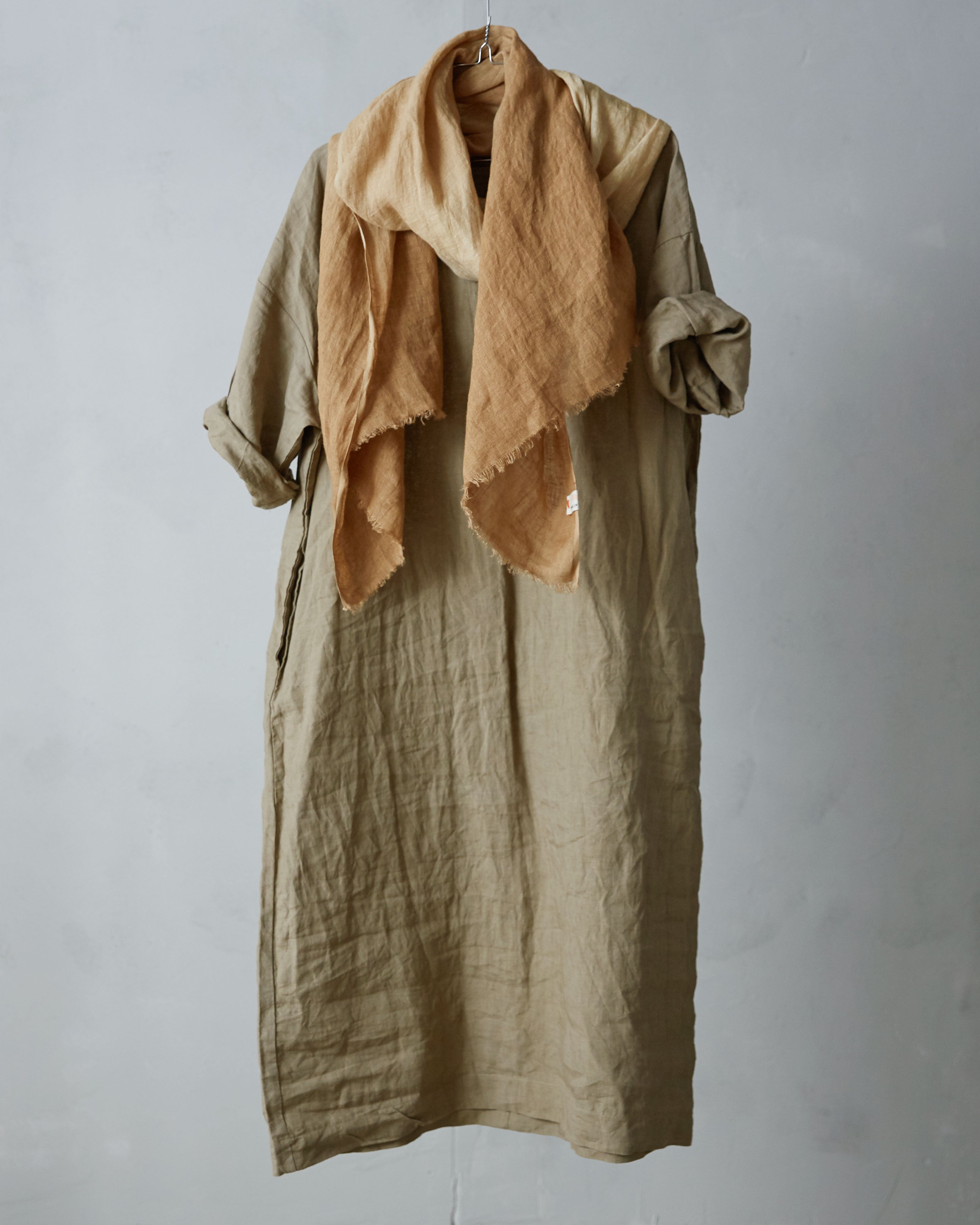 Roomy Linen Dress – Light Olive